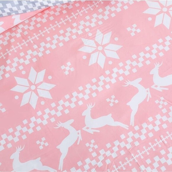 Soft Brushed Microfiber Duvet Cover Set with Zipper Closure and Queen Pink B6 - Picture 3 of 10